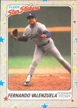 1988 Fleer Sticker Baseball Cards        094      Fernando Valenzuela
